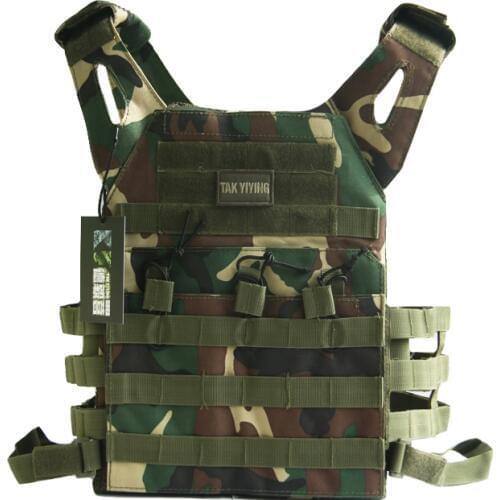 Jpc Camo Hunting Tactical Vest Military Molle Plate Carrier Magazine Airsoft Paintball CS Outdoor Protective Lightweight Vest