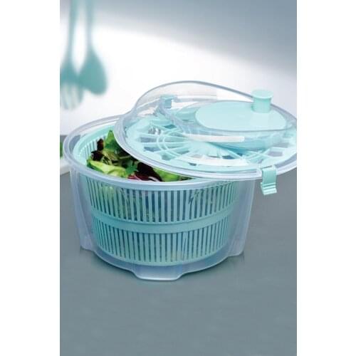 Salad Dryer Storage Container With Strainer Centrifuge Water Separation Boxed Product BPA Free Quality Plastic