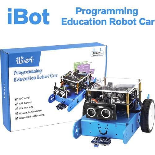 2020 New! LAFVIN IBOT Programmable Education Robot Car Kit for Arduino Graphical Programming with User Manual