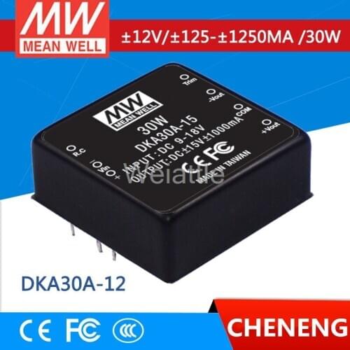 MEAN WELL original DKA30A-12 12V 1250mA meanwell DKA30 12V 30W DC-DC Regulated Dual Output Converter