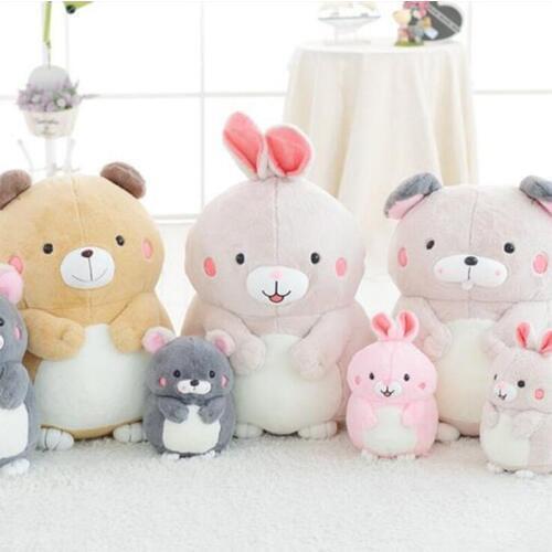 Cute Plush Hamster Toys Cute Stuffed SimulationToys Pink Gery Groundhog Childrens Gift Kids Doll Girls Gift peluche