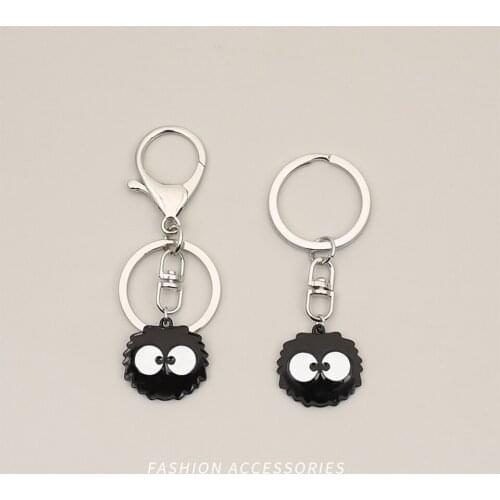 Cute Animie Funny Coal Elf Keychain Airpods Key Chains Pendant for Bag Clothes Backpack Womens Couple Keyring Car Keys Accessory