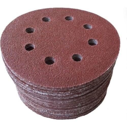 Multi Function 5PCS 8 Hole Grit Sand Disc Random Orbit Sandpaper Hook and Loop Sanding Sander Abrasive Tools Hot Sell