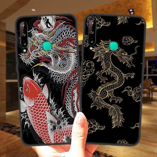 Ancient Chinese Legend Dragon Soft TPU Black Silicone Phone Case Cover For Huawei Mate 20 10 P10 P20 P30 P40 Lite E Pro P30Lite