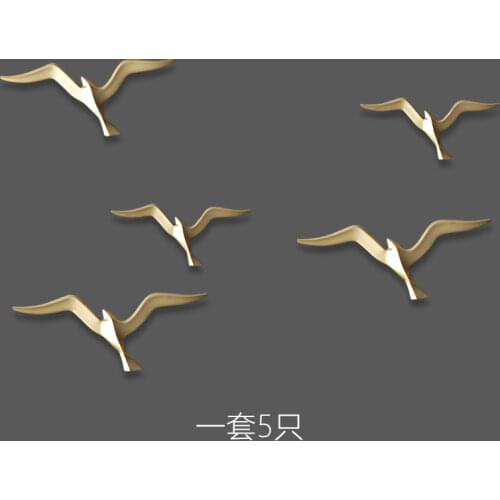 5-piece set seagulls 3D Wall stickers Home Room decor aesthetic Living Room decoration accessories hanging Home decoration wall