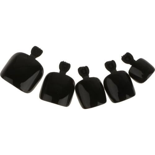 24pcs Pure Color Toe Nail Full Cover Pedicure False Nail Art Tips with Nail File