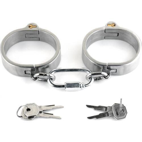 Handcuffs stainless steel toys for adults slave bdsm sex handcuffs for sex toys bdsm adult games