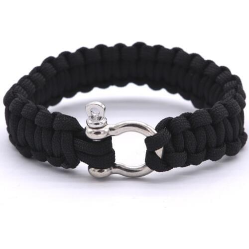 2016 New Outdoor Camping Paracord Bracelets For Men Women Parachute Rope Clasp Survival Bracelet Homme Handmade Braided Jewelry