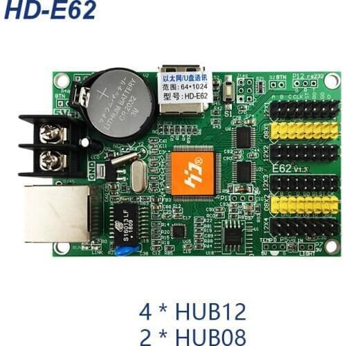 Single-dual Color LAN Controller double color P6 P10 led sign control card work with full color module