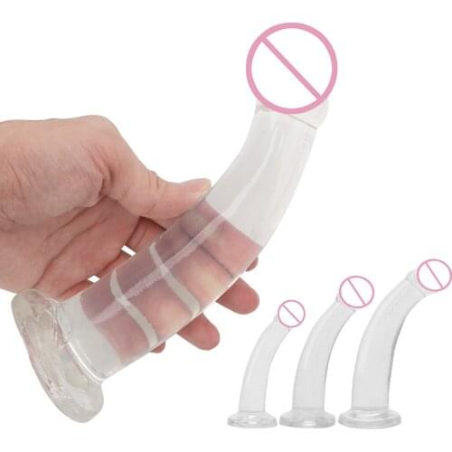 OLO Anal Butt Plug Erotic Adult Toys Soft Penis Suction Cup Large Dildo Sex Toys for Women Strapon Artificial Penis Jelly Dildo
