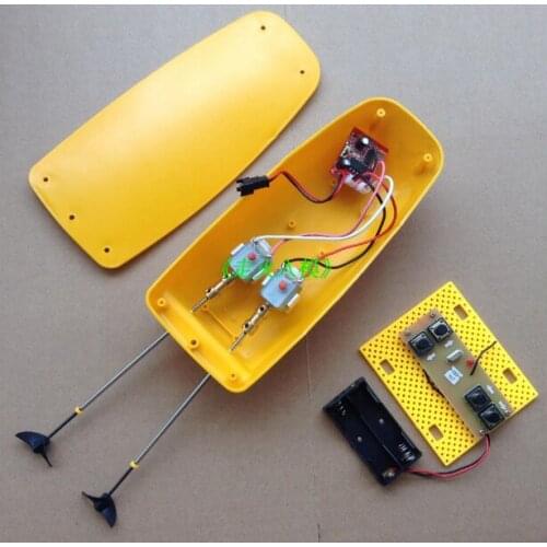 2.4G Remote Control distance of mini boat: 100m two-motor DIY small boat For children electric boat