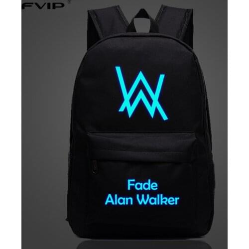 Music DJ Comedy Alan Walker Faded Backpack High Quality School Bag Travel Bags For Men Women