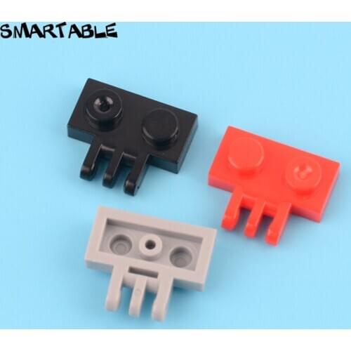 Smartable Technic Hinge Plate 1x2 with 3 Stubs Building Block MOC Part Toys For Kids Compatible 2452 30pcs/Set