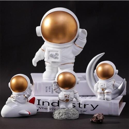 Miniatures Nordic Resin Astronaut Figurines Fashion Spaceman statue Cosmonaut sculpture interior home room Decor Gifts Ornaments