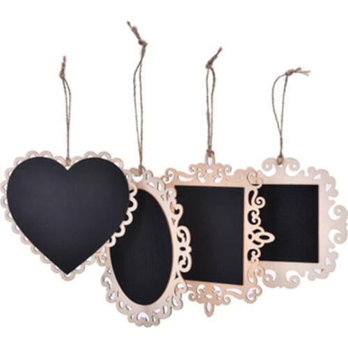 Wedding Decoration Creative Wooden Hanging Blackboard Wordpad Message Memo Party DIY Decoration Home Decor Event Party Favors