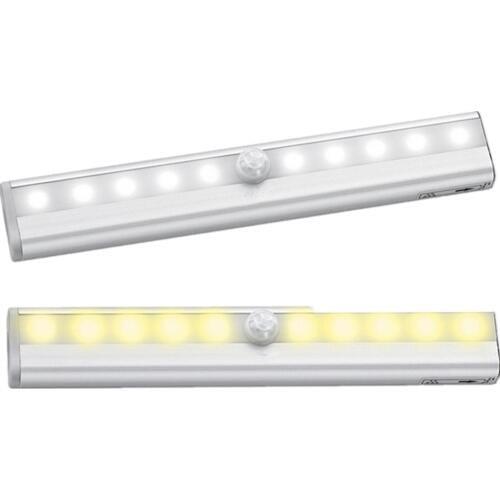LED Motion Sensor Closet Lights Under Cabinet Lighting Battery Operated 6 10 LEDs Bar Safe Lights for Closet Cabinet Wardrobe
