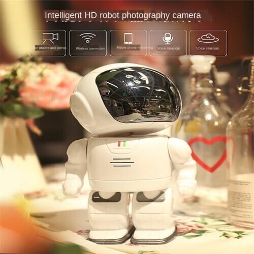 Smart space robot HD camera, wifi remote mobile phone baby monitor, two-way audio home security surveillance camera