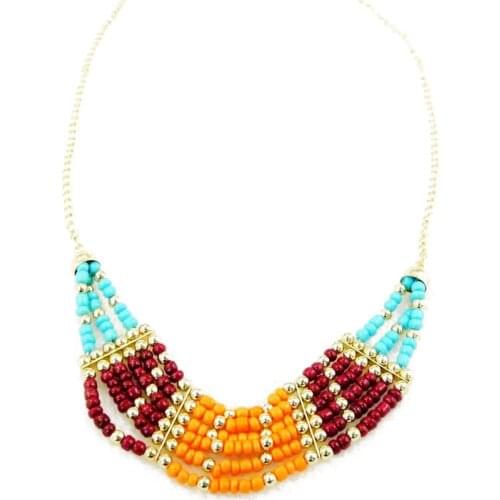 Versatile Aesthetic Fashion Temperament Colorful Beaded Necklace Lady Beautiful Net Red Goddess Accessories