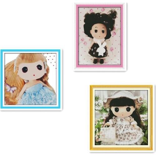 Everlasting Love Confused Doll Chinese Cross Stitch Kits Ecological Cotton Printed 11CT DIY Christmas Gift Wedding Decoration