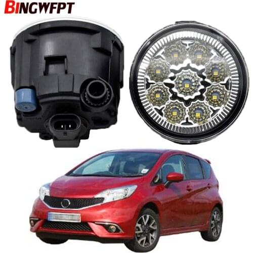 1pair Car Halogen Fog Light Daytime Running Lamp DRL 12V For Nissan Note E11 MPV 2006 2007 2008 2009 2010-2015 LED Fog light