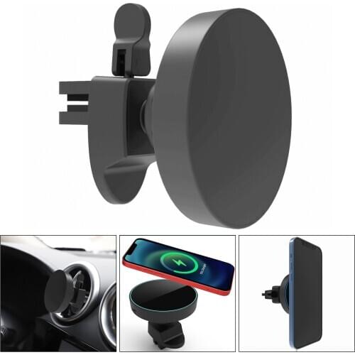 15W Magnetic Wireless Car Charger Mount for iPhone 12 Pro Max Qi Fast Charging Wireless Charger Car Phone Holder Black