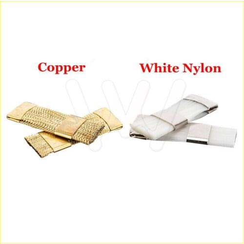 5PC Dental Material Copper Flat Brush For Clean Burs Copper Brush/ White Nylon Brush For Choose
