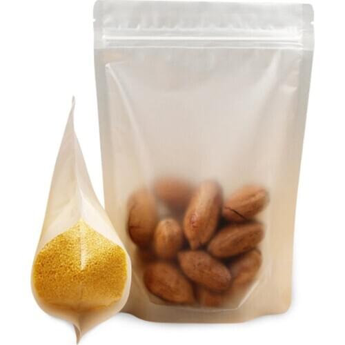 50pcs Frosted Matt Transparent Ziplock Storage Gift Bag Zipper Lock Food Candy Grocery Packaging Bag