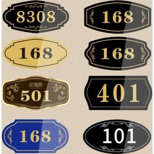 9x18cm Large number of modern house Hotel Number of house number acrylic outdoor address plate Number of home address sign s