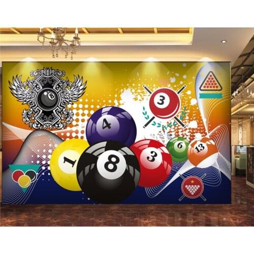 Beibehang custom papel de pared 3d billiards tooling wallpapers Fitness room decoration background wall paper sports