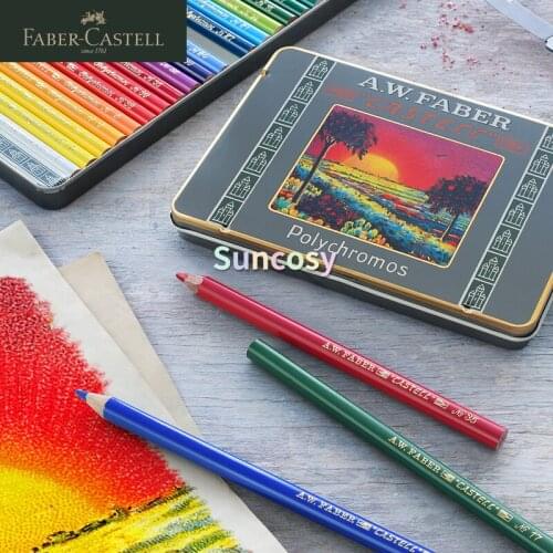 Faber-Castell Polychromos 111th Anniversary Limited Edition Wood Colored Pencil Tin - 12 24 36 Colors