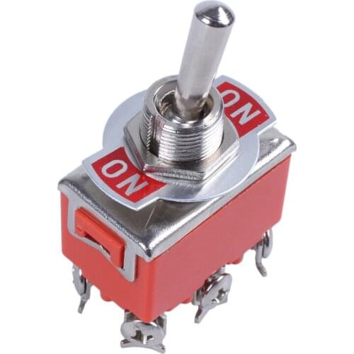 GTBL DPDT ON/ON 2 Positions 6 Screw Terminal Toggle Switch AC 250V 15A