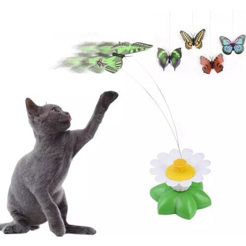 Cat Toy Electric Rotating Butterfly Interactive Cat Toy 360 Rotation Pets Kitten Dog intelligent Trainning Products