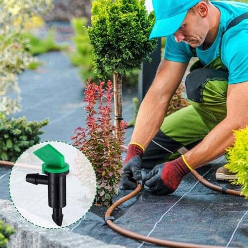 60 Pieces Drip Emitter Garden Flag Irrigation Dripper in 3 Sizes Trees and Shrubs 1 GPH 2 GPH 4 GPH