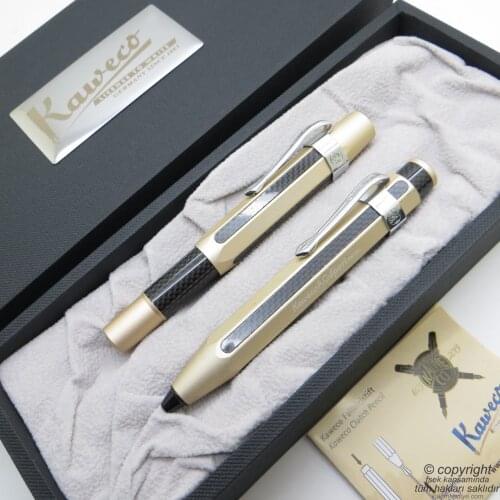 Kaweco Champagne Metal Fountain Pen + Ballpoint Pen Set | İsme Special Pen