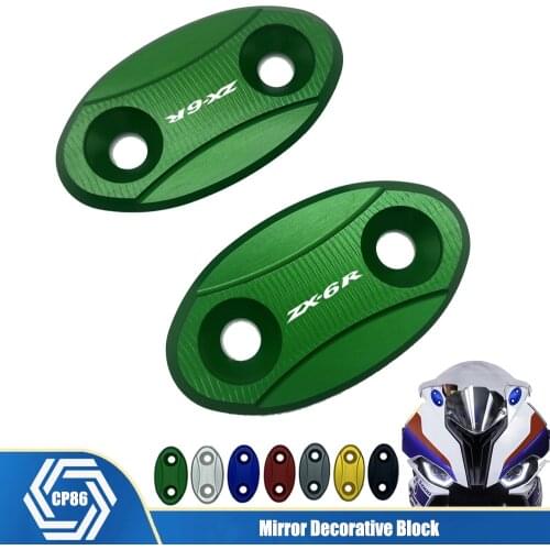 For KAWASAKI NINJA 636 ZX 6R ZX6R ZX-6R 2003 2004 03 04 Motorcycle Mirror Hole Cover Windscreen Driven Mirror Eliminators Cap