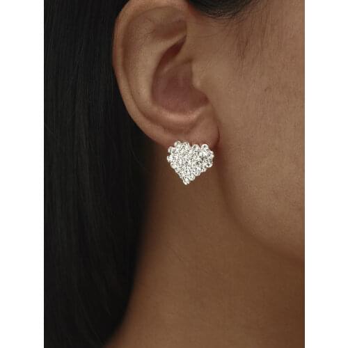 MANGOSKY 3 Colors Fashion Classic Lady Crystal CZ Jewelry Crown Stud Earrings For Women Girls Gift Brincos