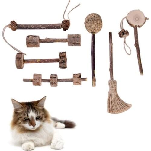 Cute Hand Made Catnip Cat Toys Silvervine Stick Teeth Cleaning Snack Sticks Cat Interactive Toys For Kitten