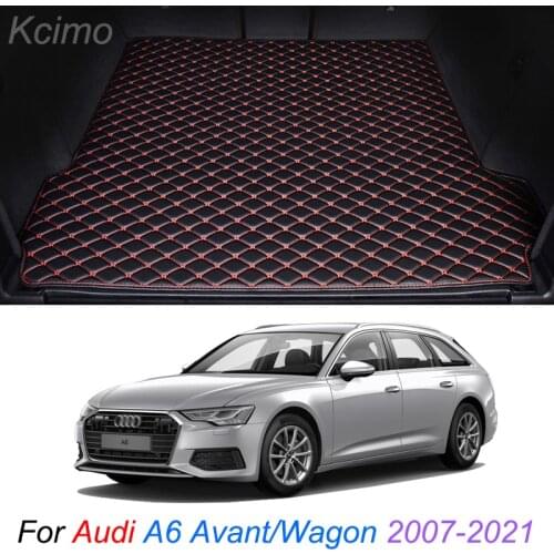 The Trunk Floor Leather Liner Car Trunk Mat Cargo Compartment Floor Carpet For Audi A6 Avant Wagon 2007-2021