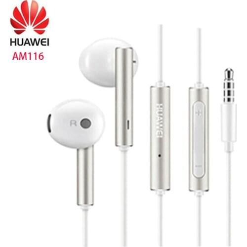 Huawei Earphone am116 Headset Mic 3.5mm for HUAWEI P7 P8 P9 Lite P10 Plus Honor 5X 6X Mate 7 8 9 smartphone