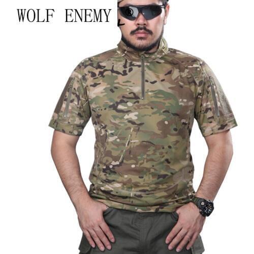 New Summer Multicam Camouflage Tactical Shirt Quickdry 100% Polyster T Shirt CP CB MCA MTP MCBK GREY