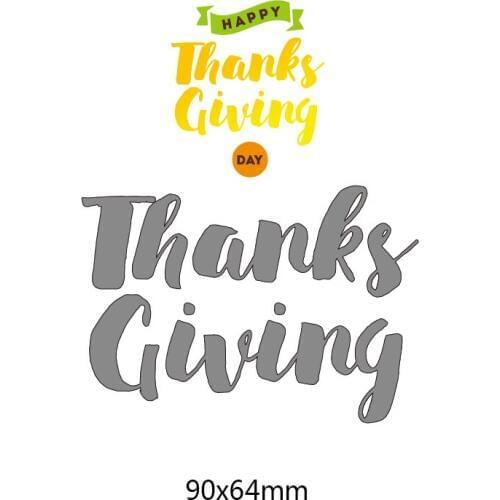 New Sale Letters Thanksgiving Cutting Dies Household Products Carbon Cutting Dies Craft Embossing Scrapbooking Handcraft 1PC