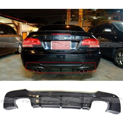 OLOTDI Car Styling Carbon Fiber Diffuser Rear Bumper Lip Quad Exhaust Tips for BMW 3 Series E92 M Sport MT M-Tech Auto Tuning