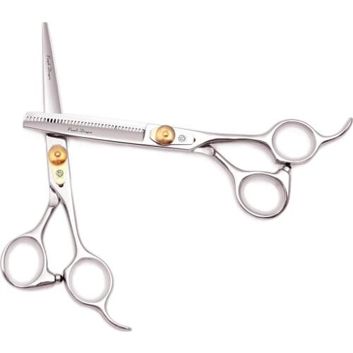 Hair Cutting Scissors Set 6" JP 440C Silver Thinning Scissors with Reserved Teeth Right Hand Barber Hairdressing Scissors 1116