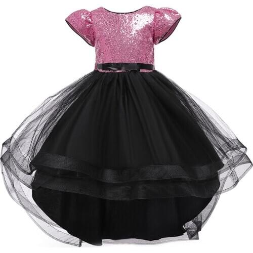 Formal Flower Girl Dress 5-13 Years Big Bow Girls Dresses Vestidos 5 Colors Wedding Party Children Clothes Birthday Clothing