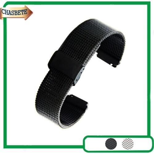 Stainless Steel Watch Band for Breitling Watchband 18mm 22mm Quick Release Metal Strap Belt Wrist Loop Bracelet Black Silver