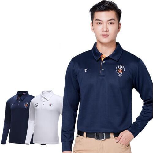 2020 Golf Shirts Summer Long Sleeve Turn Down Neck Shirt Sportswear Male Classical Fitness Golf Apparel D0985
