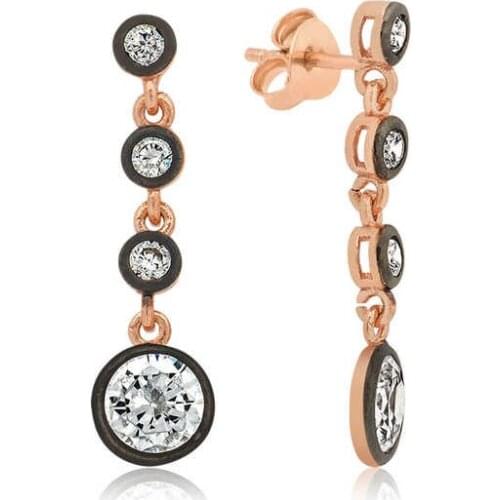 Silver Diamond Montur 3rows stones of Earring , Quality products , Flashy Designs , Hundreds of kinds of earrings