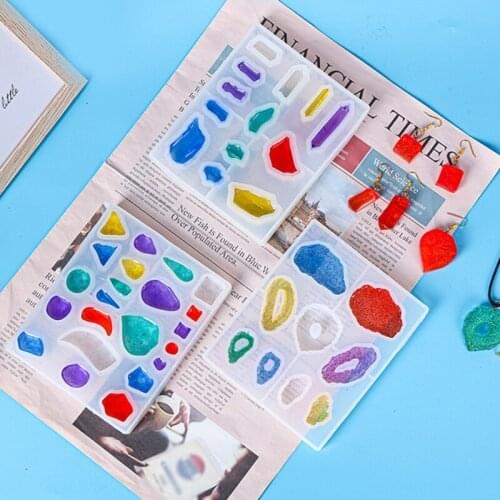 Earrings Epoxy Resin Mold Ear Studs Dangle Casting Silicone Mould DIY Craft Tool T84A