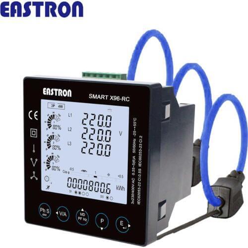 SMARTX96-RC + 3pcsESCT-RC Rogowski coil Three Phase Three Wire Rogowski Coil Panel Meter