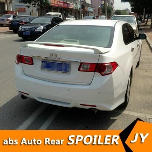 For HONDA Spirior acura TSX Spoiler 2008-2013 acura High Quality ABS Material Car Rear Wing Primer Color Rear Spoiler